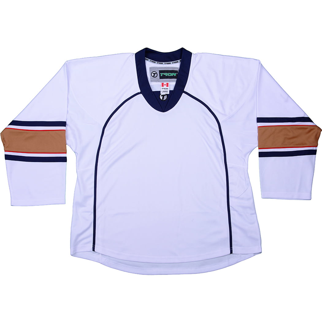 TronX DJ300 Edmonton Oilers Dry Fit Hockey Jersey (White)