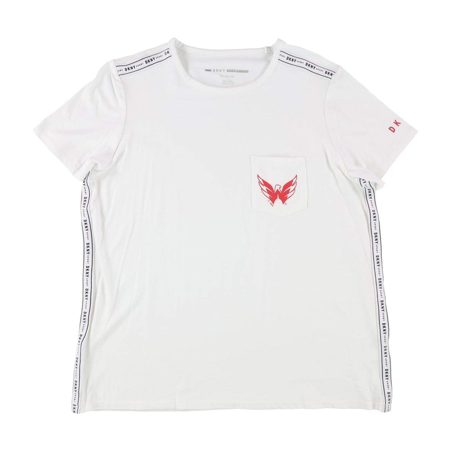 DKNY Womens Washington Capitals Graphic T-Shirt, White, Medium