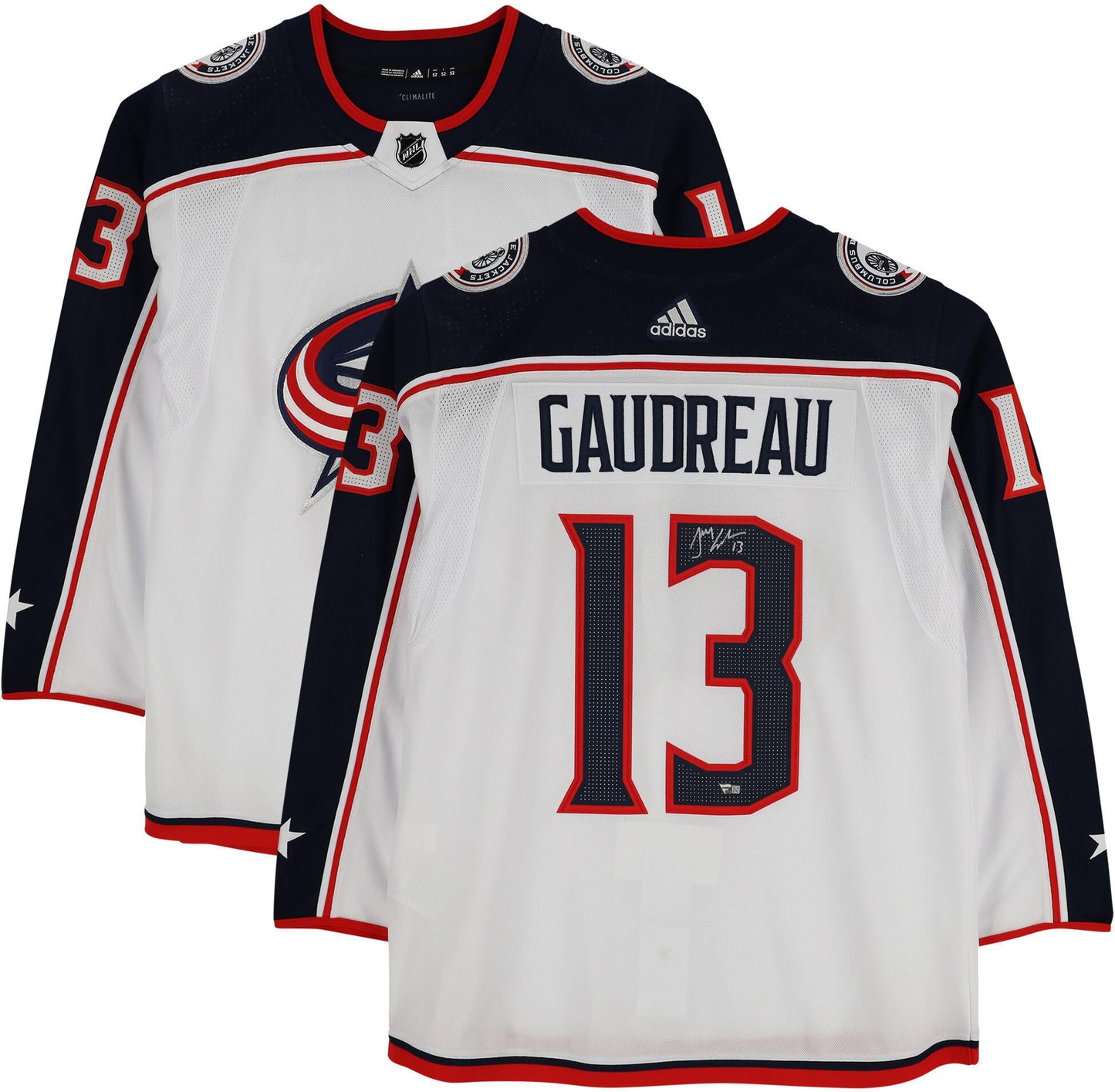 Johnny Gaudreau Columbus Blue Jackets Autographed White Adidas Authentic Jersey - Fanatics Authentic Certified