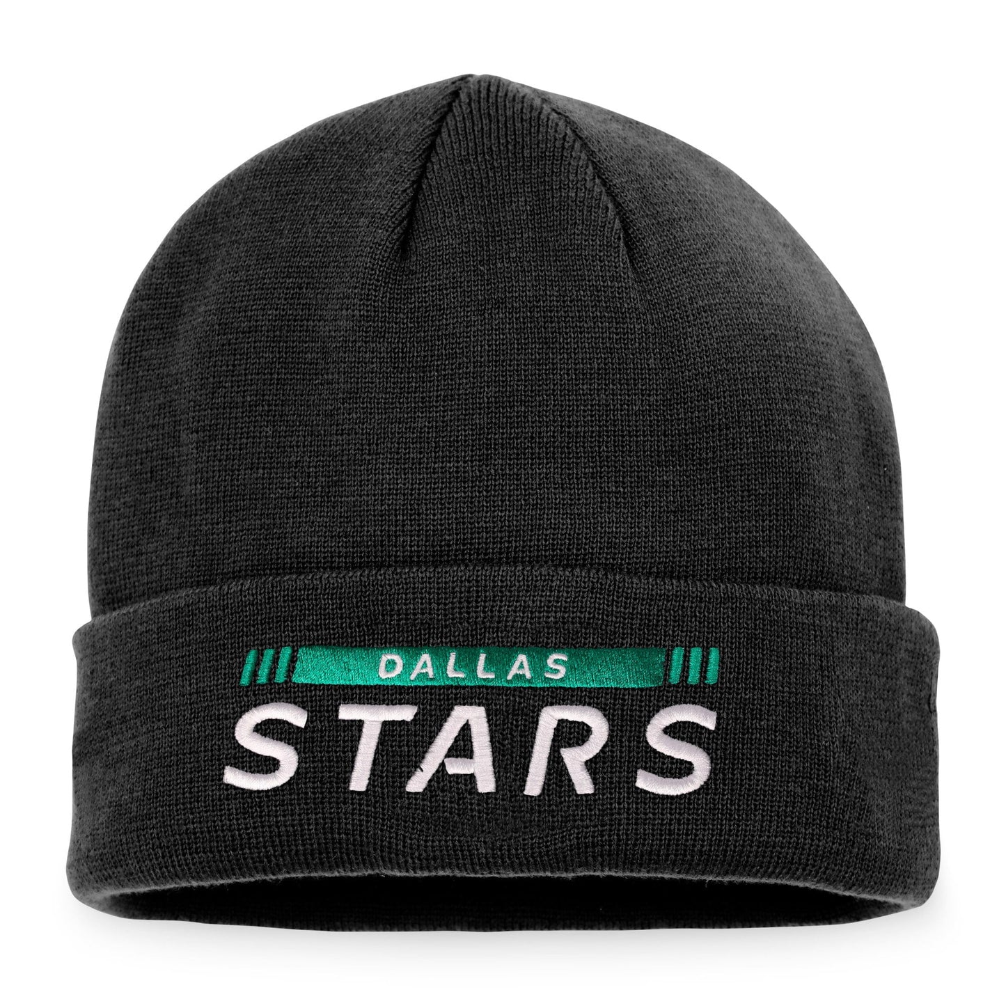 Men's Fanatics Branded Black Dallas Stars Authentic Pro Rink Cuffed Knit Hat - OSFA
