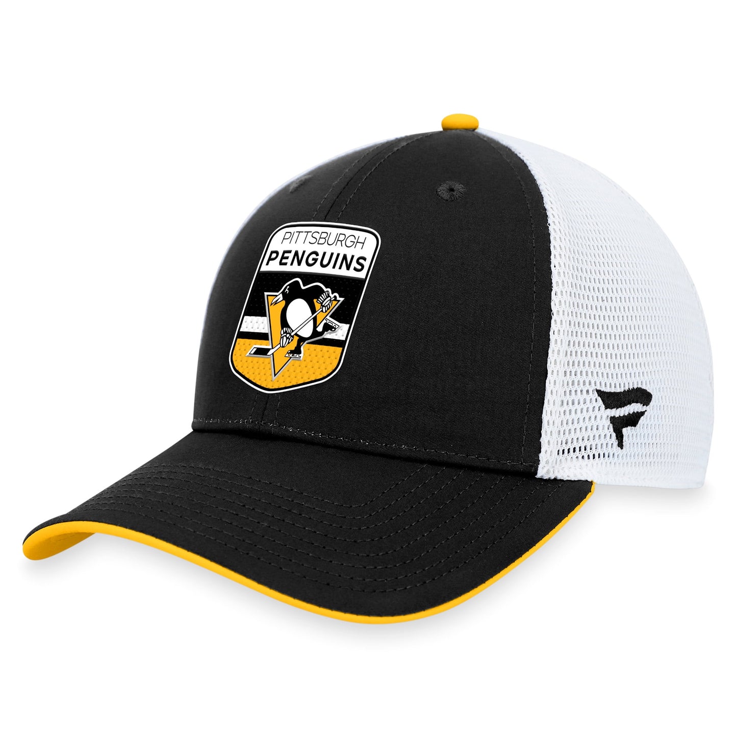 Men's Fanatics Branded  Black Pittsburgh Penguins 2023 NHL Draft On Stage Trucker Adjustable Hat - OSFA