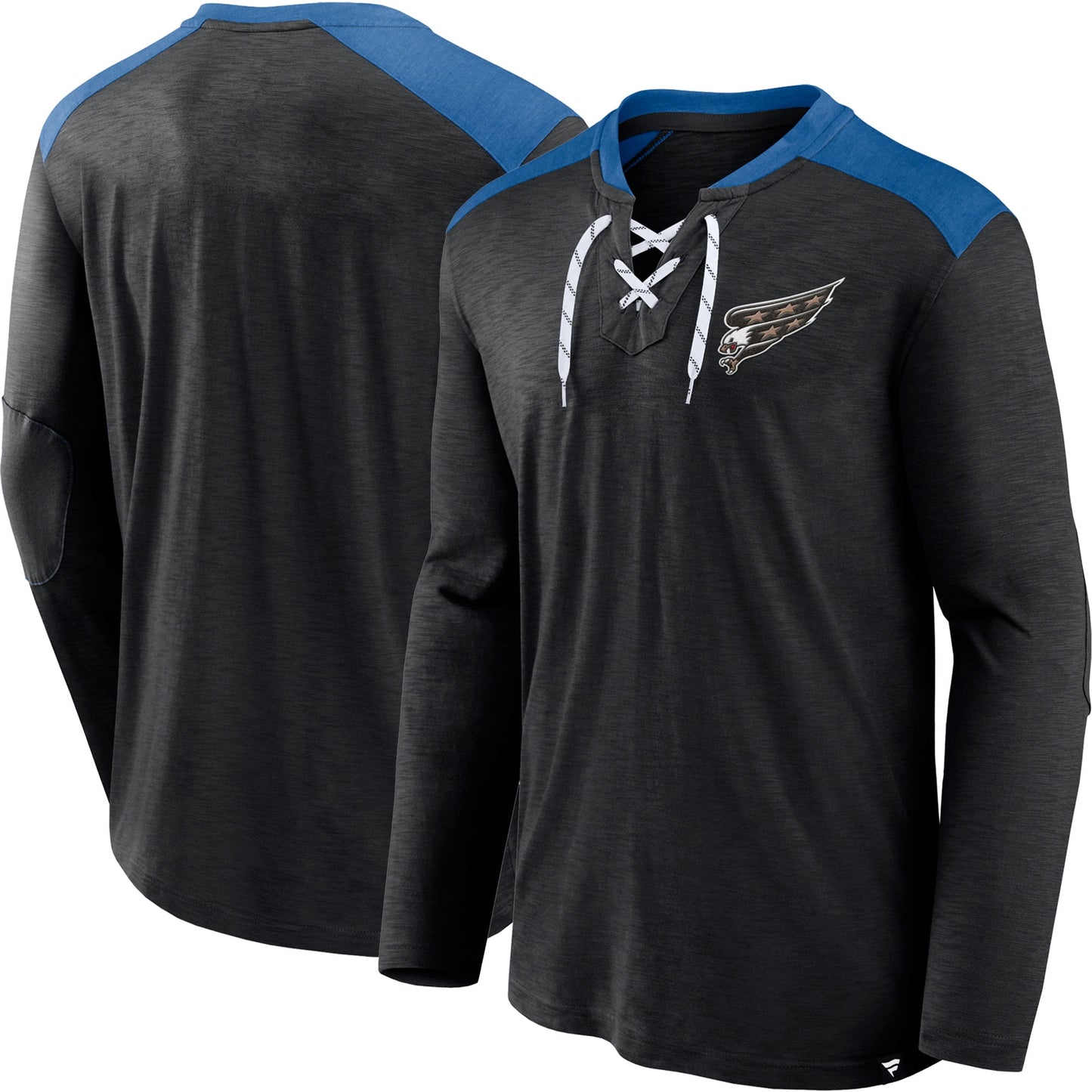 Men's Fanatics Branded Black Washington Capitals Special Edition 2.0 Long Sleeve Lace-Up T-Shirt