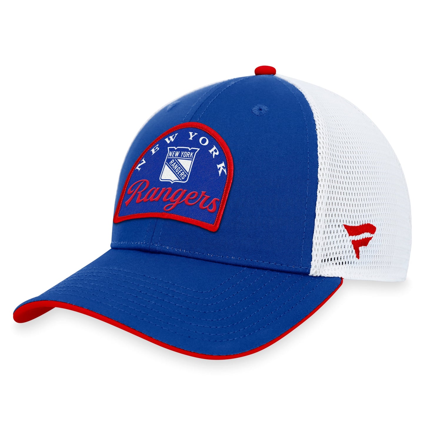 Men's Fanatics Branded Blue/White New York Rangers Fundamental Adjustable Hat - OSFA