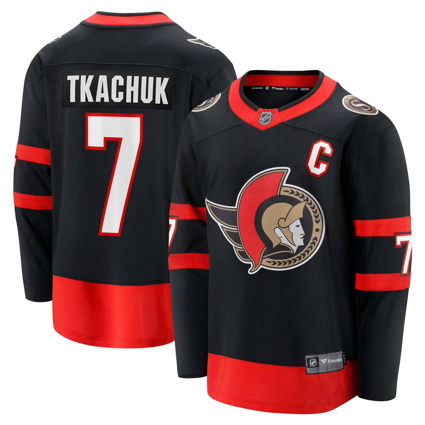Men's Fanatics Branded Brady Tkachuk Black Ottawa Senators Home Breakaway Jersey