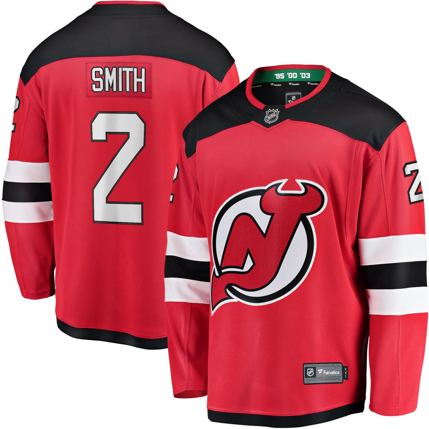Men's Fanatics Branded Brendan Smith Red New Jersey Devils Home Breakaway Player Jersey