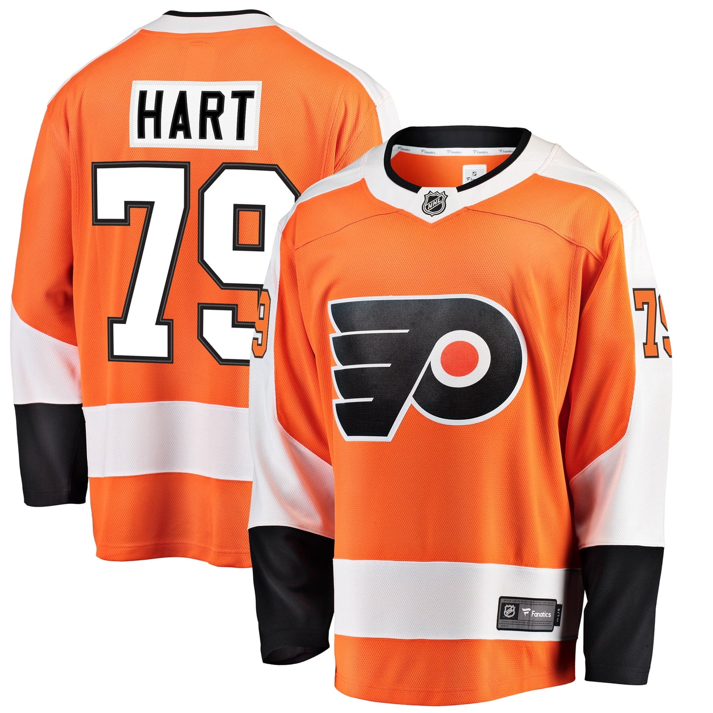Men's Fanatics Branded Carter Hart Orange Philadelphia Flyers Breakaway Player Jersey