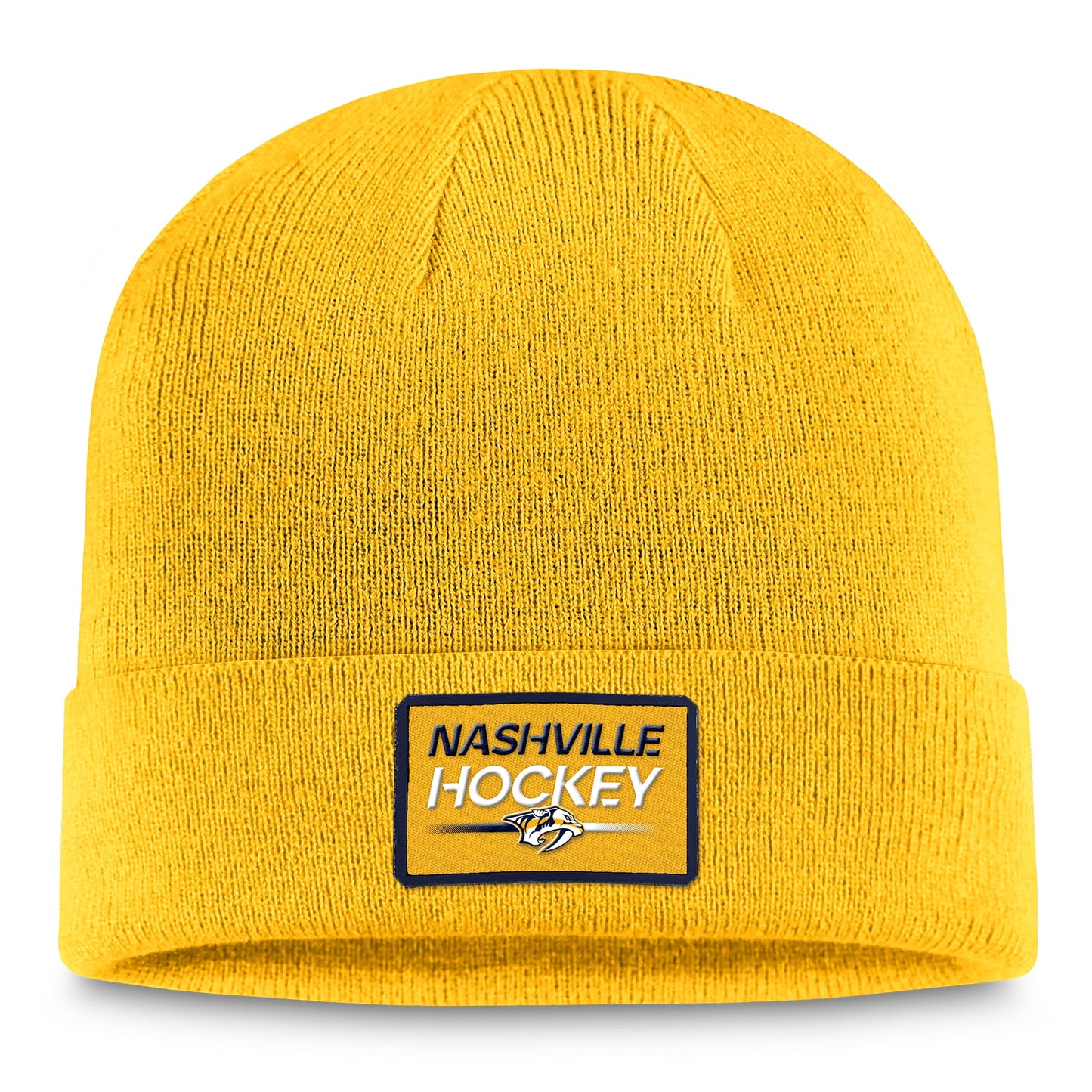 Men's Fanatics Branded  Gold Nashville Predators Authentic Pro Cuffed Knit Hat