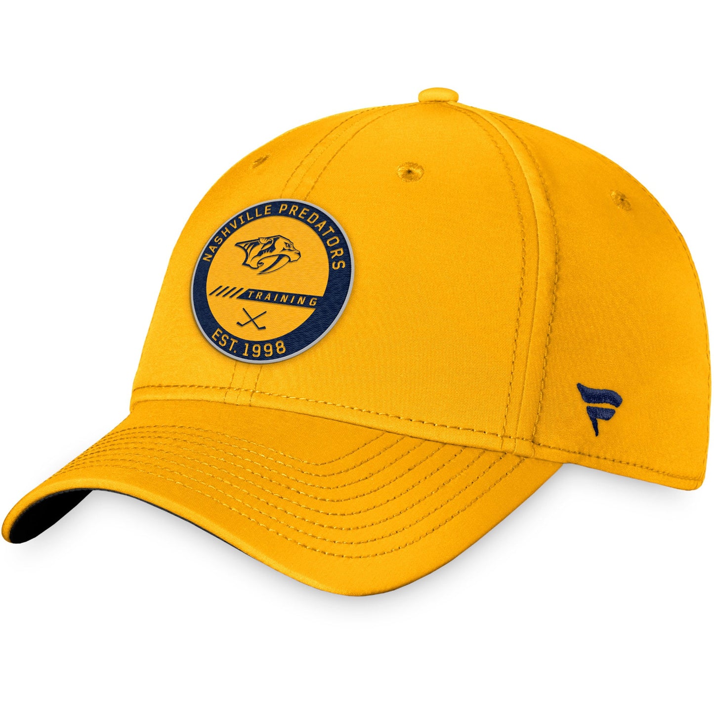 Men's Fanatics Branded Gold Nashville Predators Authentic Pro Team Training Camp Practice Flex Hat