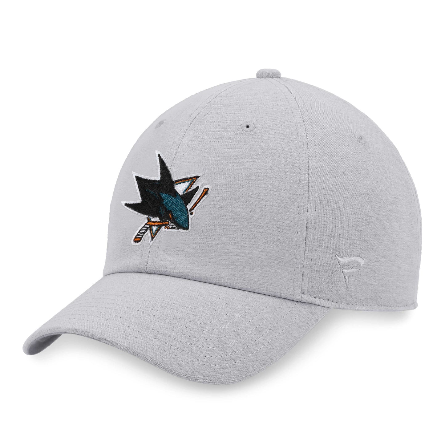 Men's Fanatics Branded Heather Gray San Jose Sharks Logo Adjustable Hat - OSFA