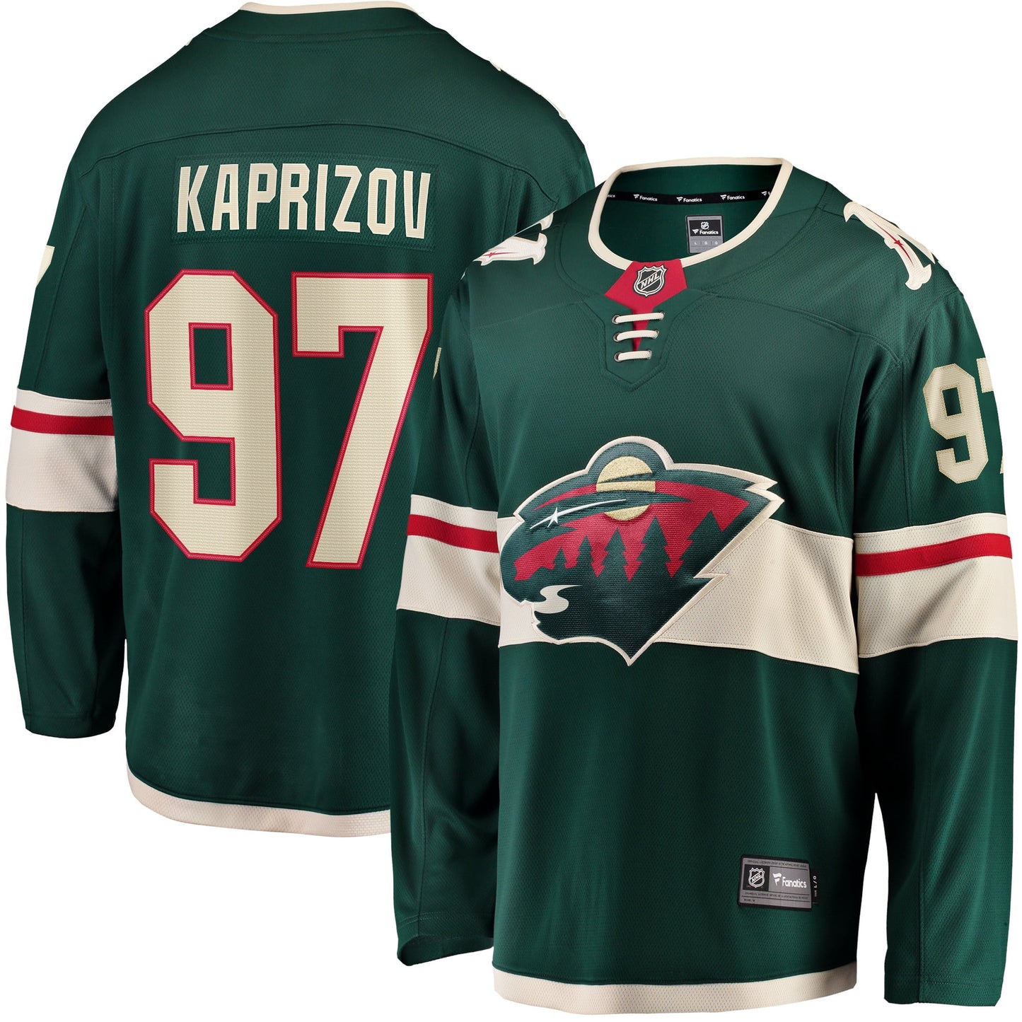 Men's Fanatics Branded Kirill Kaprizov Green Minnesota Wild Home Breakaway Replica Jersey