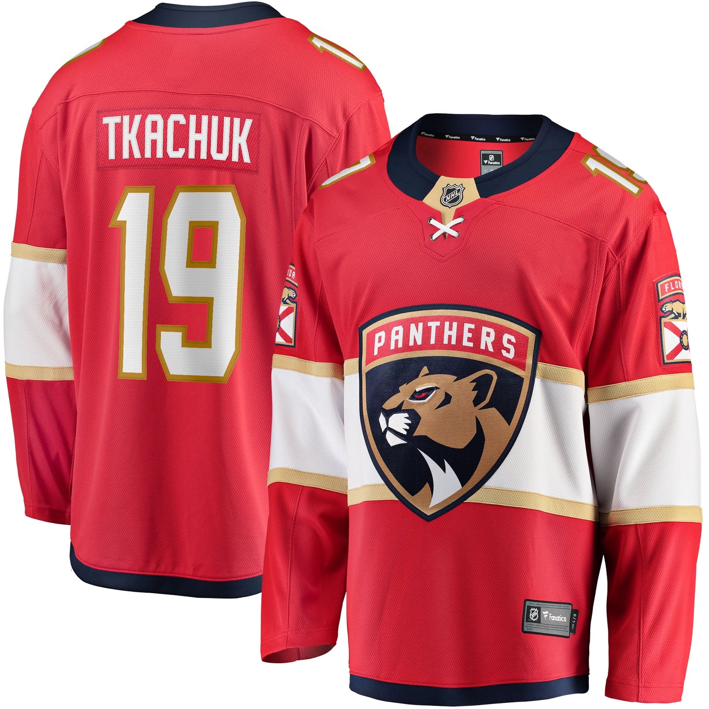 Men's Fanatics Branded Matthew Tkachuk Red Florida Panthers Home Breakaway Player Jersey