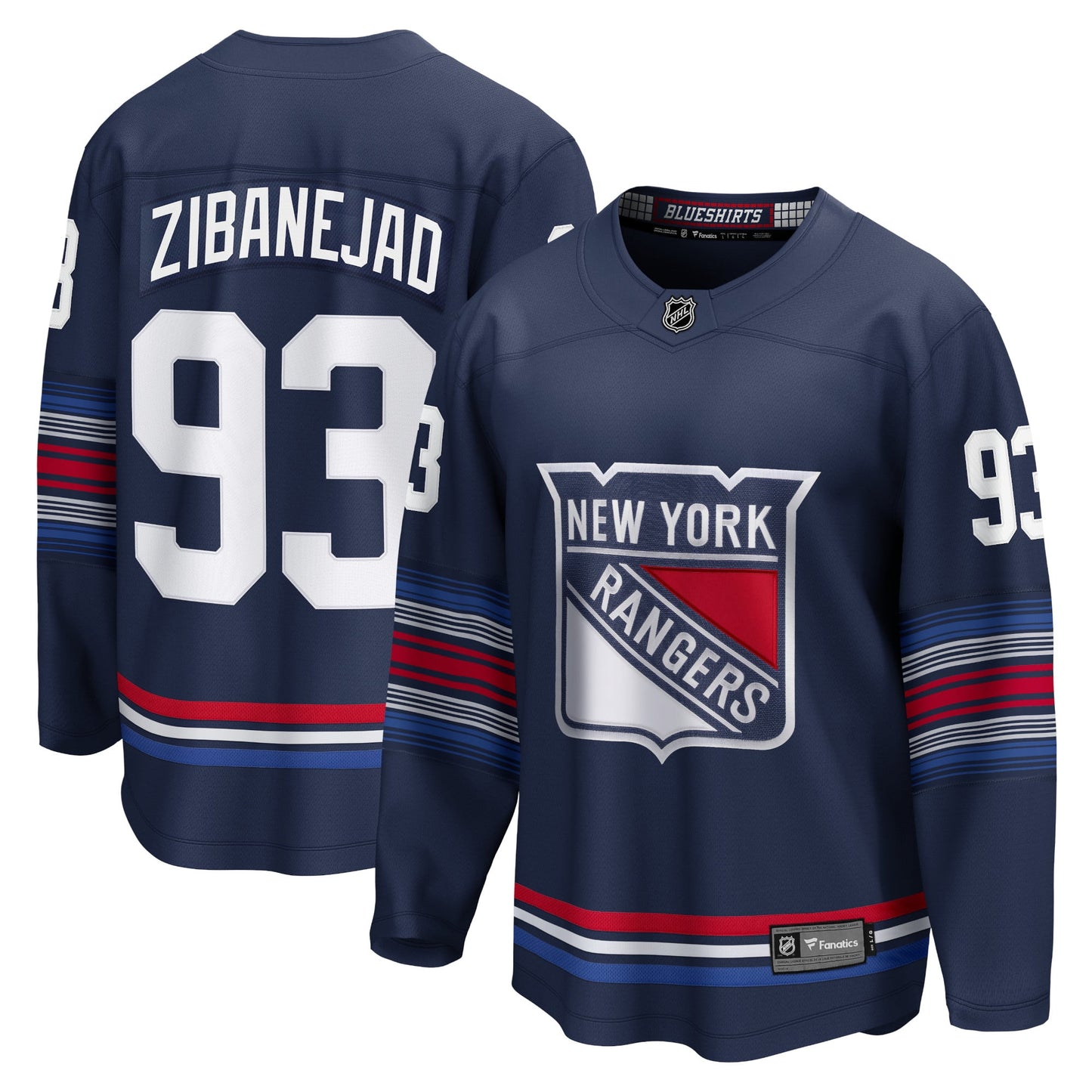 Men's Fanatics Branded Mika Zibanejad Navy New York Rangers Alternate Premier Breakaway Player Jersey