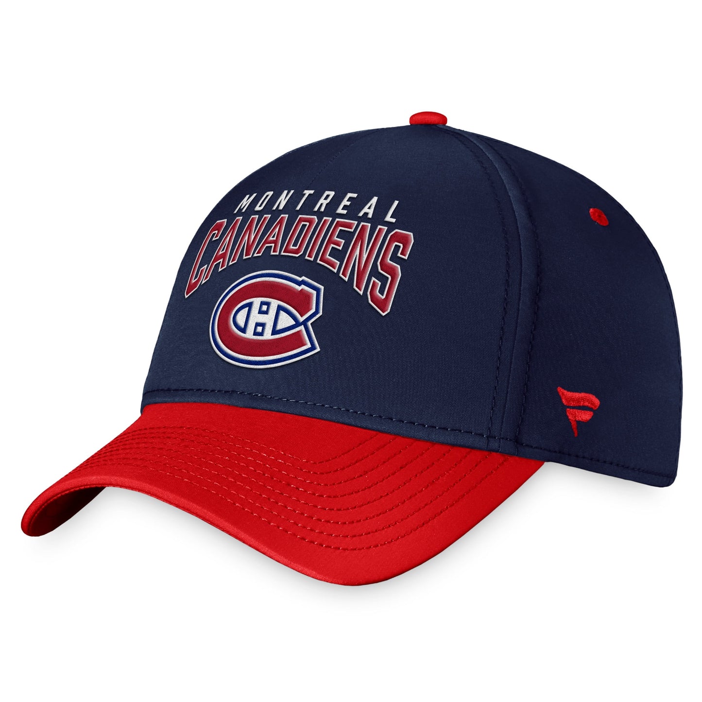 Men's Fanatics Branded Navy/Red Montreal Canadiens Fundamental 2-Tone Flex Hat