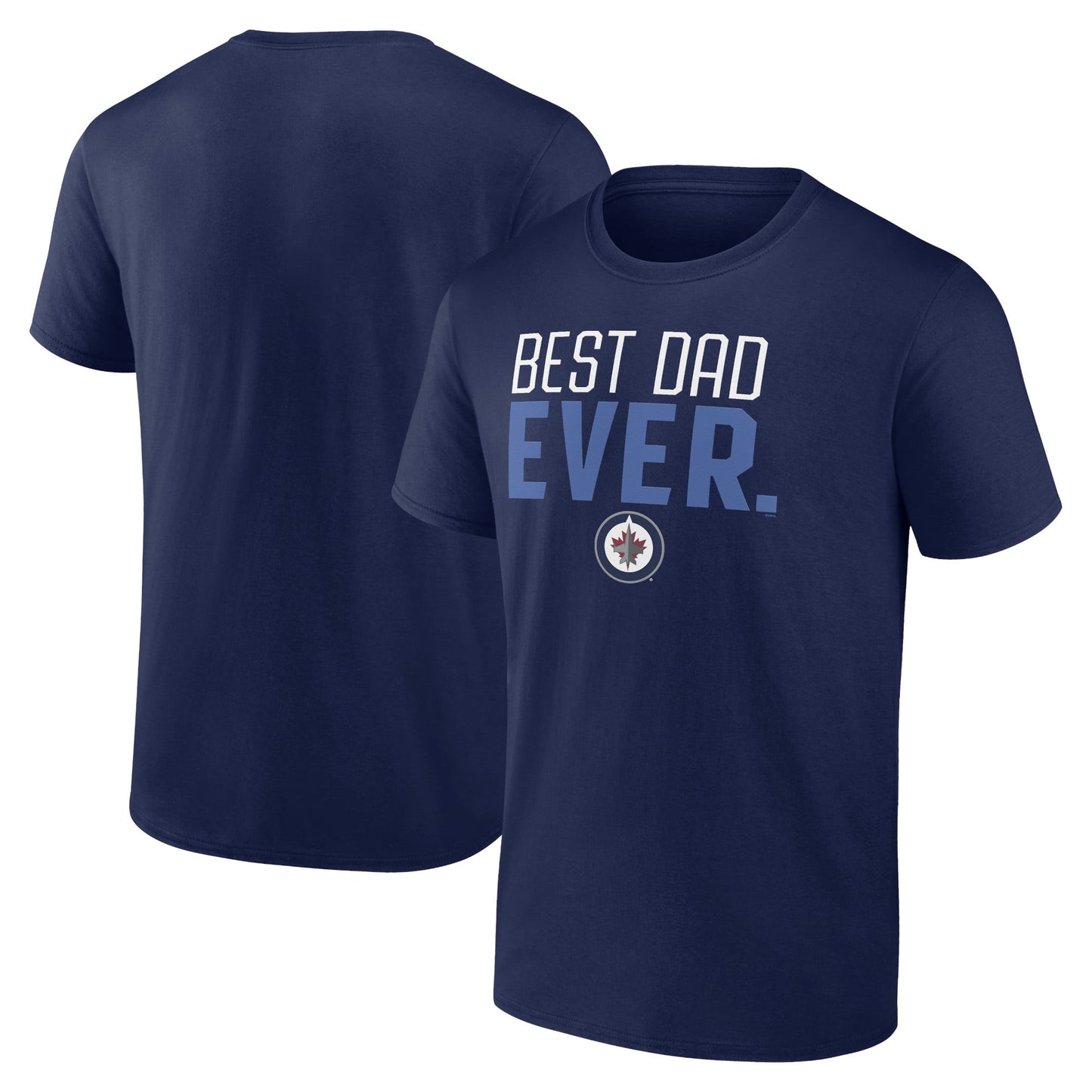 Men's Fanatics Branded Navy Winnipeg Jets Best Dad Ever T-Shirt