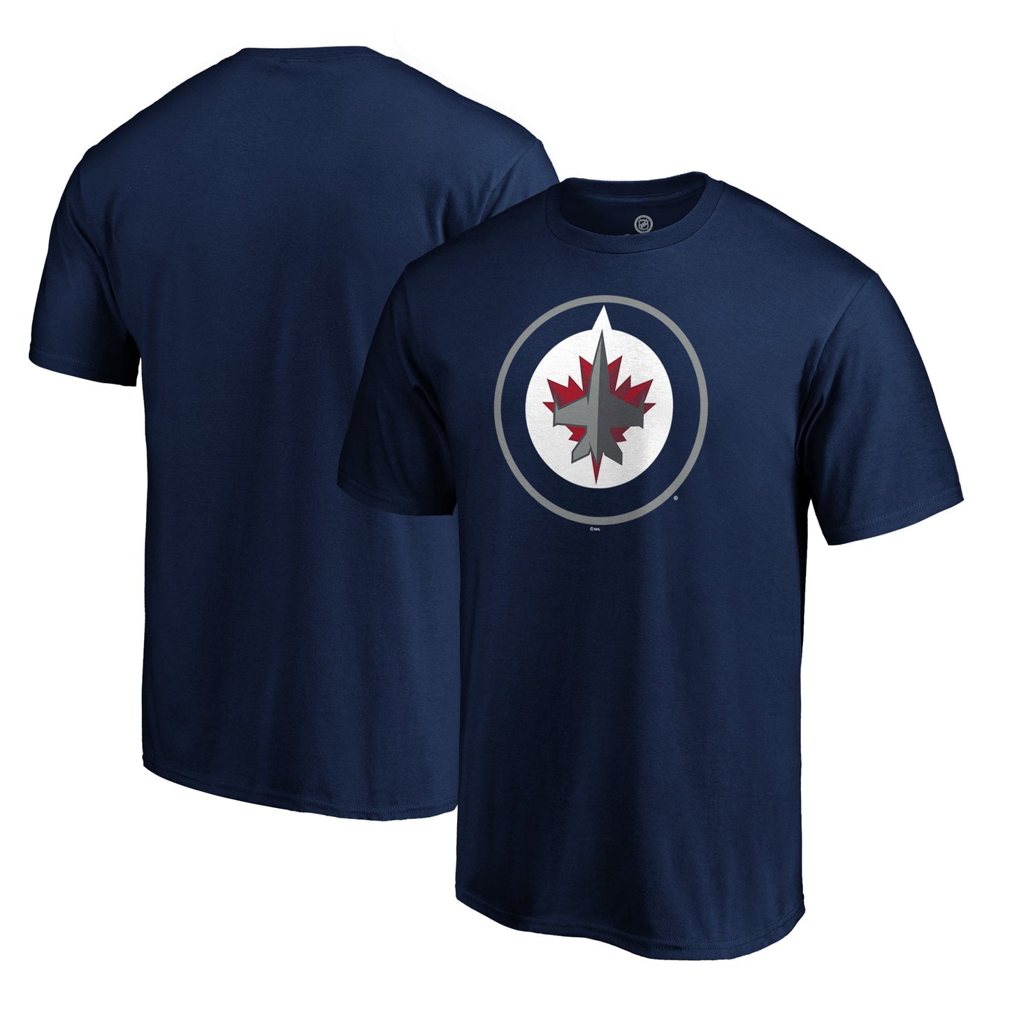 Men's Fanatics Branded Navy Winnipeg Jets Primary Logo Short Sleeve T-Shirt