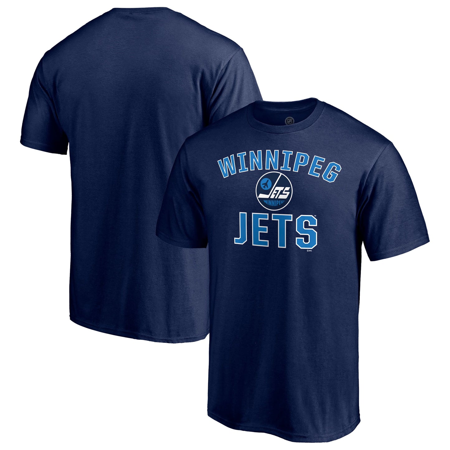 Men's Fanatics Branded Navy Winnipeg Jets Special Edition Victory Arch T-Shirt