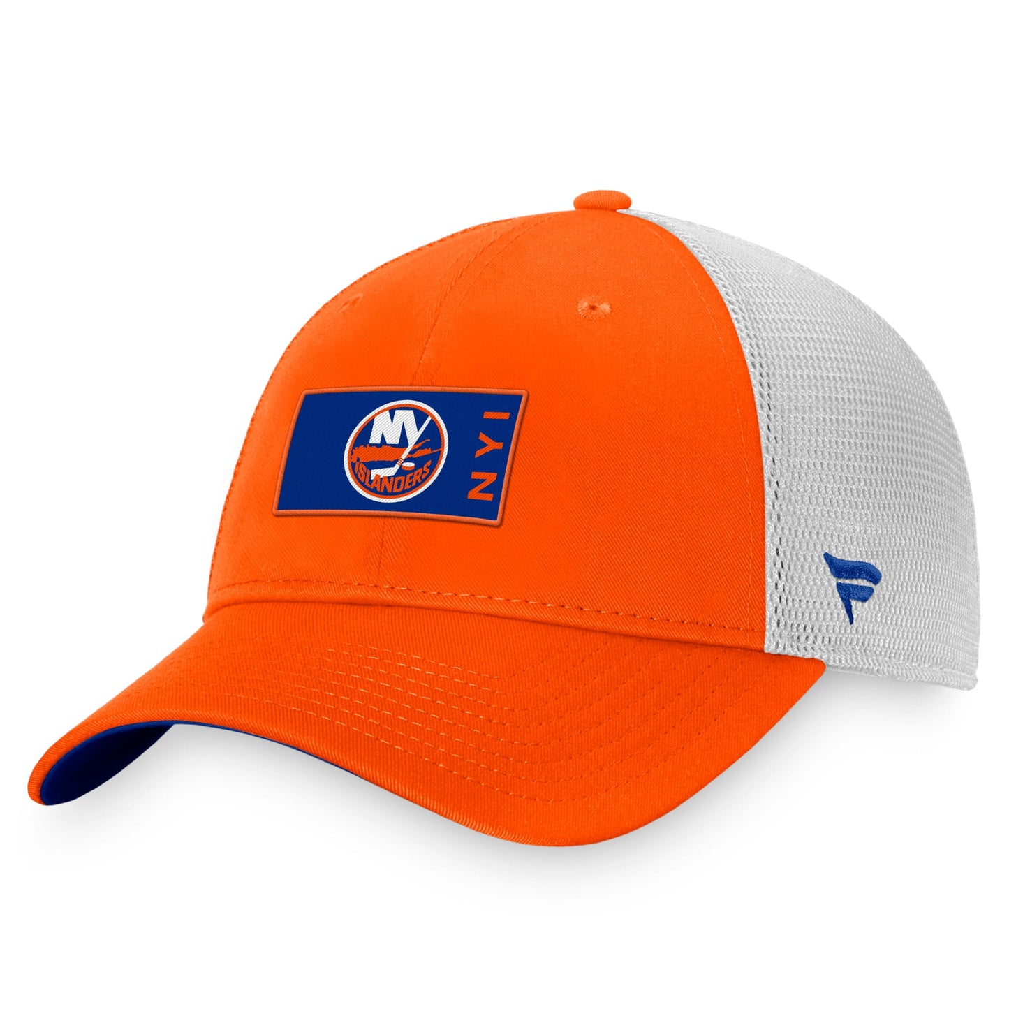 Men's Fanatics Branded Orange/White New York Islanders Authentic Pro Rink Trucker Snapback Hat - OSFA