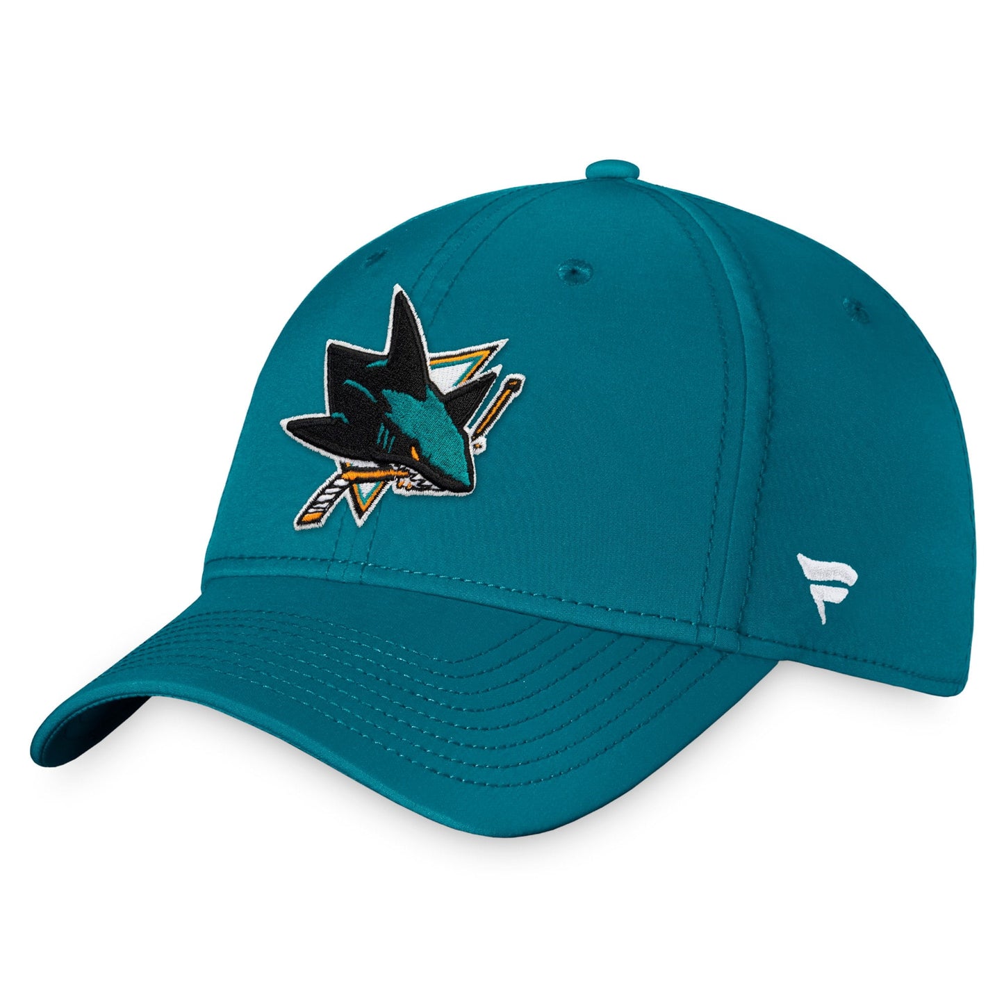 Men's Fanatics Branded Teal San Jose Sharks Core Primary Logo Flex Hat