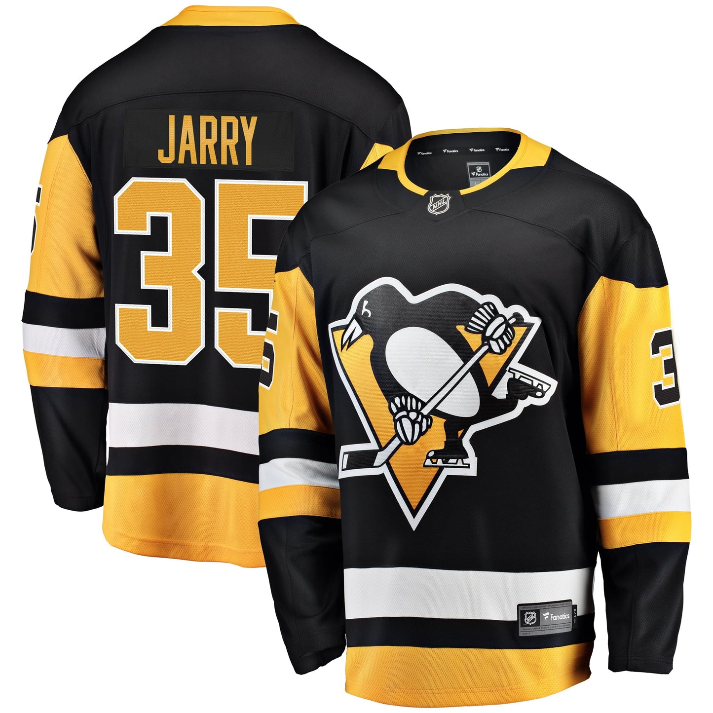 Men's Fanatics Branded Tristan Jarry Black Pittsburgh Penguins Home Breakaway Player Jersey