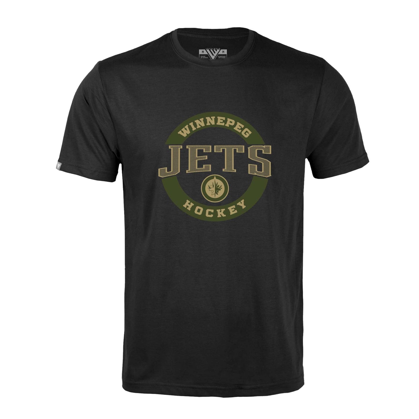 Men's Levelwear Black Winnipeg Jets Richmond Delta T-Shirt