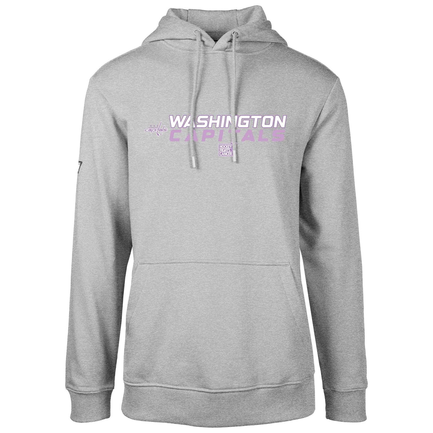 Men's Levelwear Gray Washington Capitals Hockey Fights Cancer Podium Chase Pullover Hoodie