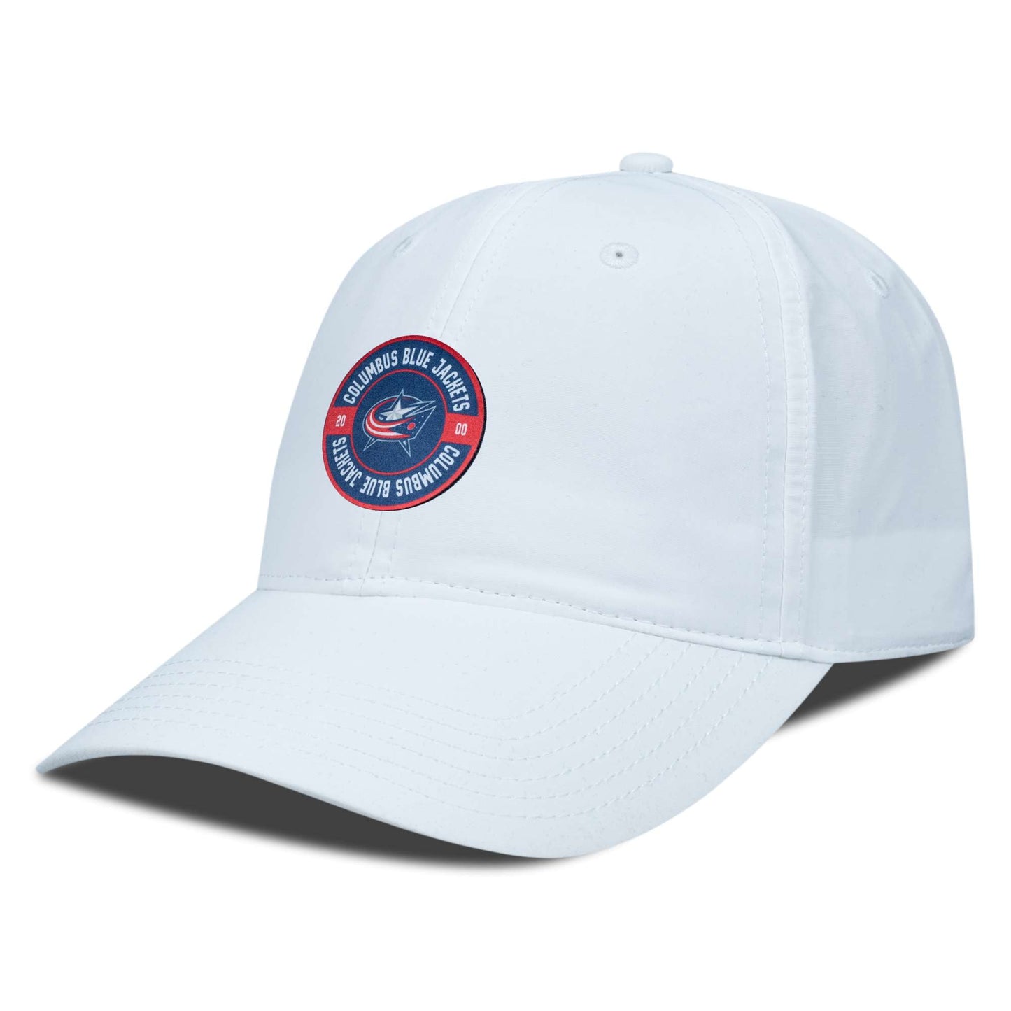 Men's Levelwear White Columbus Blue Jackets Crest Adjustable Hat - OSFA