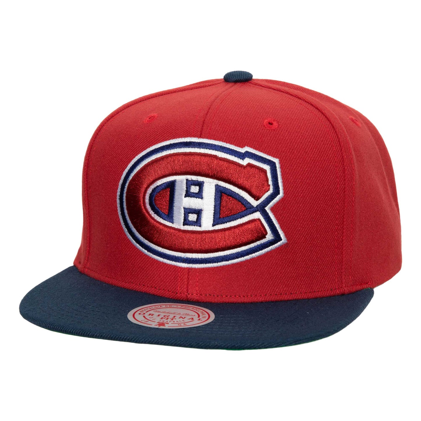 Men's Mitchell & Ness Red Montreal Canadiens Core Team Ground 2.0 Snapback Hat - OSFA