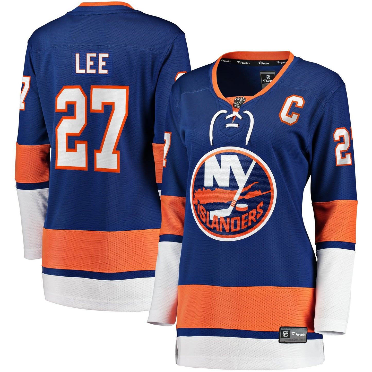 Women's Fanatics Branded Anders Lee Royal New York Islanders Home Captain Patch Breakaway Player Jersey