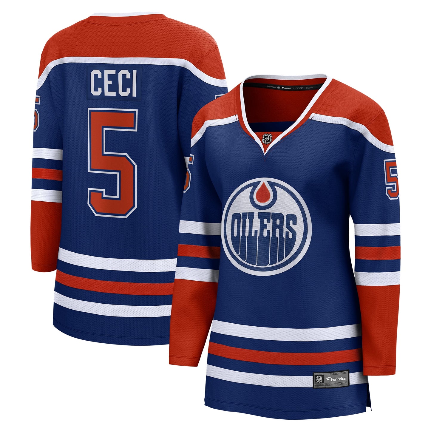 Women's Fanatics Branded Cody Ceci Royal Edmonton Oilers Home Breakaway Player Jersey