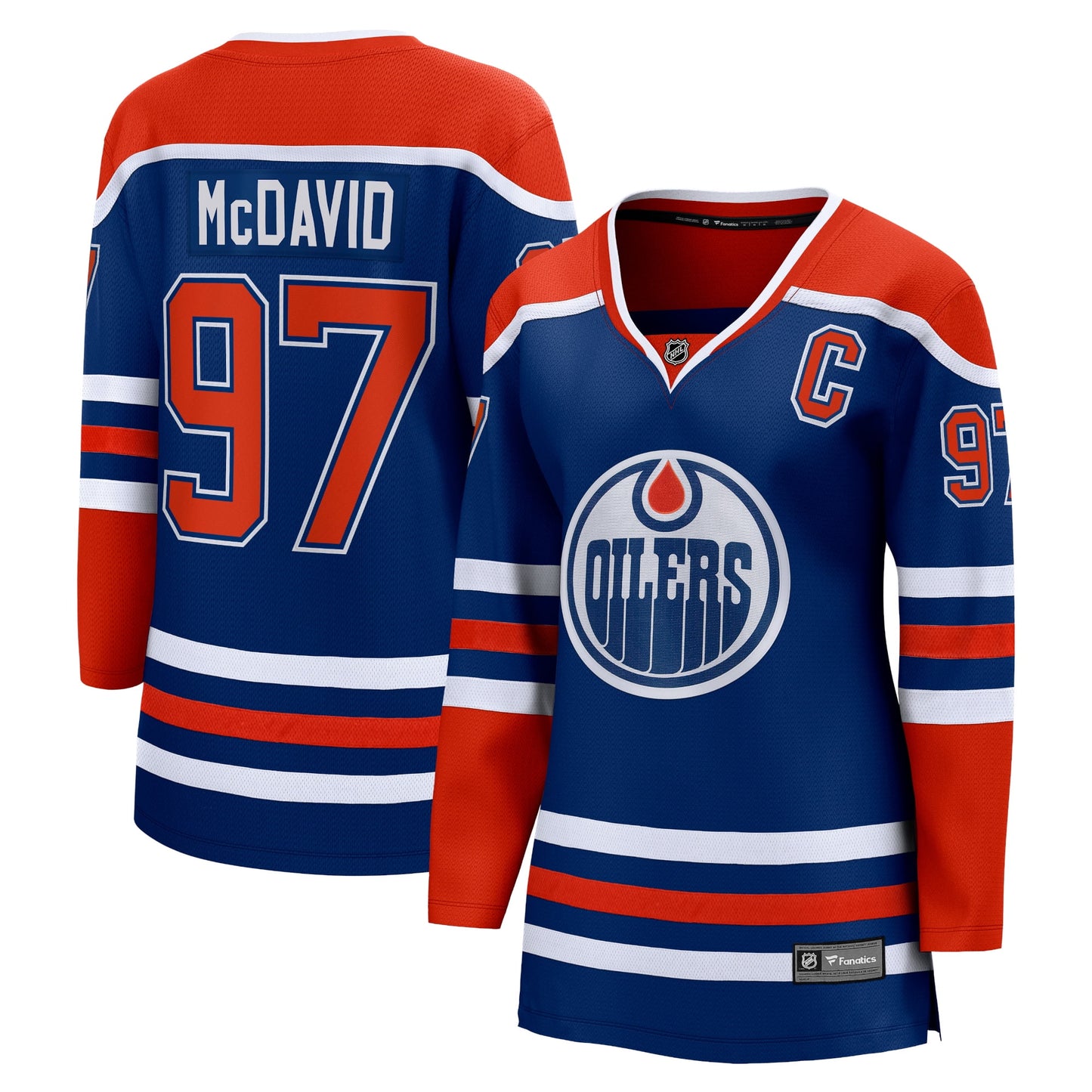 Women's Fanatics Branded Connor McDavid Royal Edmonton Oilers Home Premier Breakaway Player Jersey