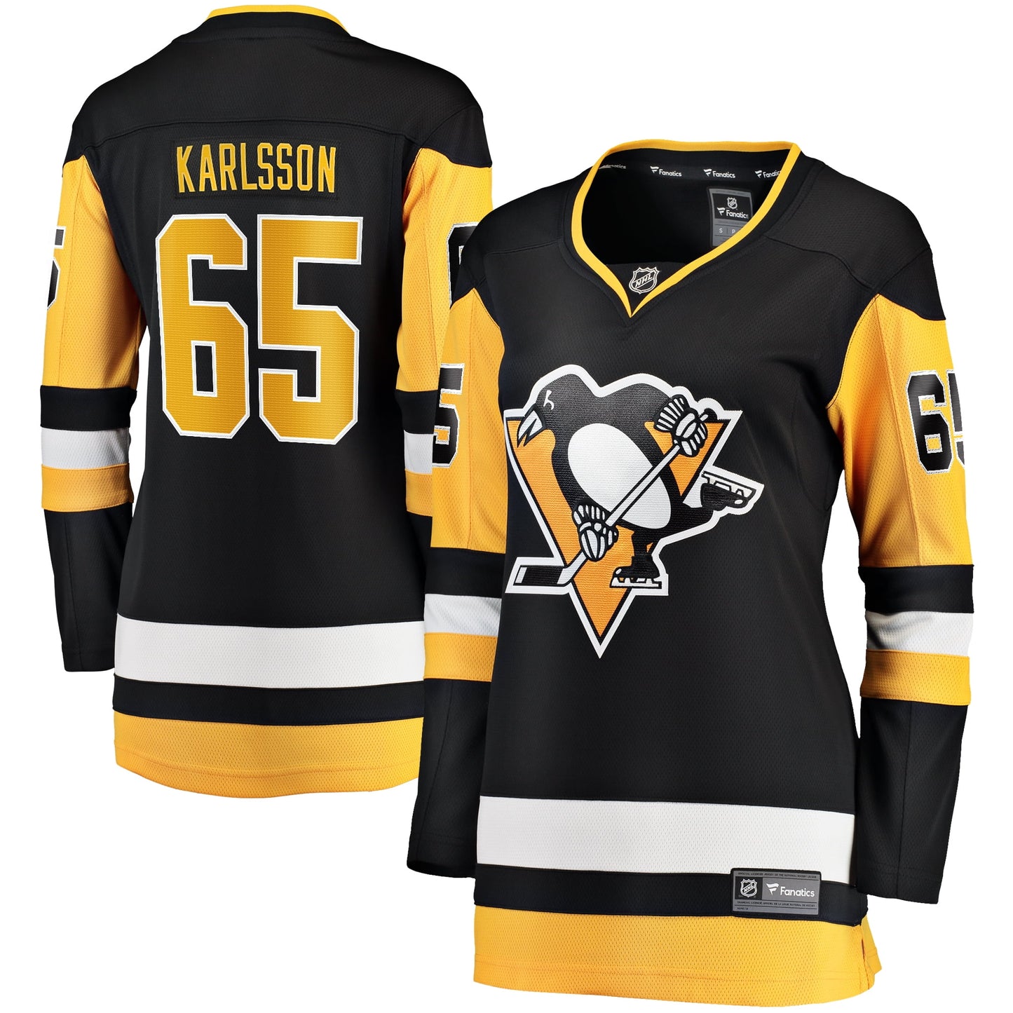 Women's Fanatics Branded Erik Karlsson Black Pittsburgh Penguins Home Breakaway Jersey