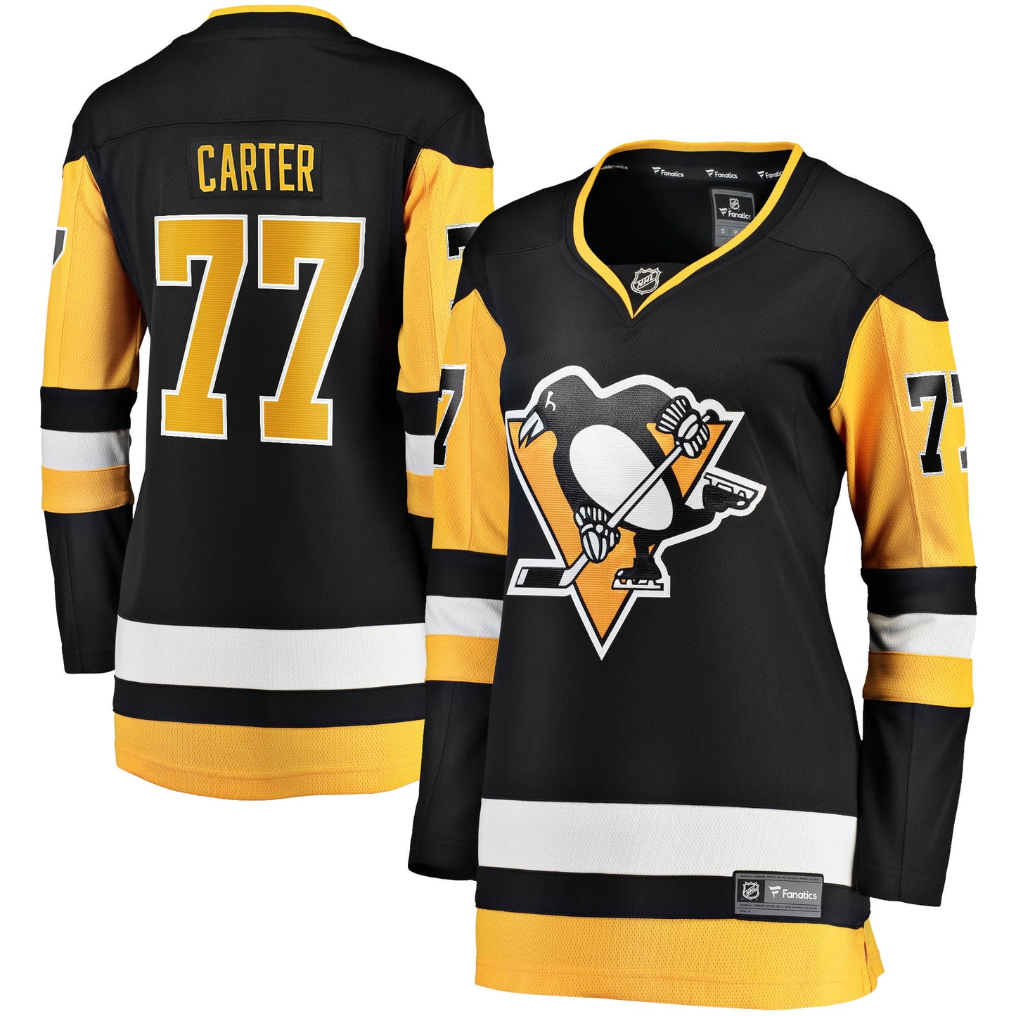 Women's Fanatics Branded Jeff Carter Black Pittsburgh Penguins Home Breakaway Jersey