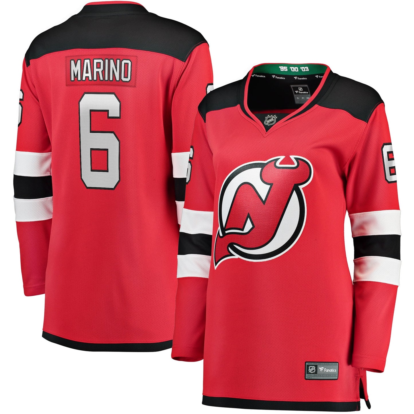 Women's Fanatics Branded John Marino Red New Jersey Devils Home Breakaway Player Jersey