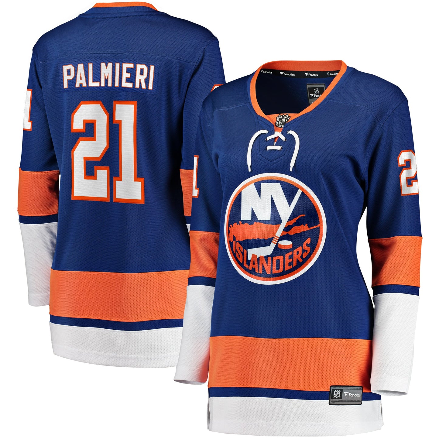 Women's Fanatics Branded Kyle Palmieri Royal New York Islanders Home Breakaway Replica Jersey