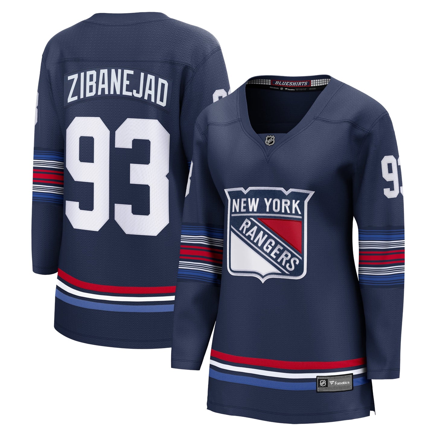 Women's Fanatics Branded Mika Zibanejad Navy New York Rangers Alternate Premier Breakaway Player Jersey