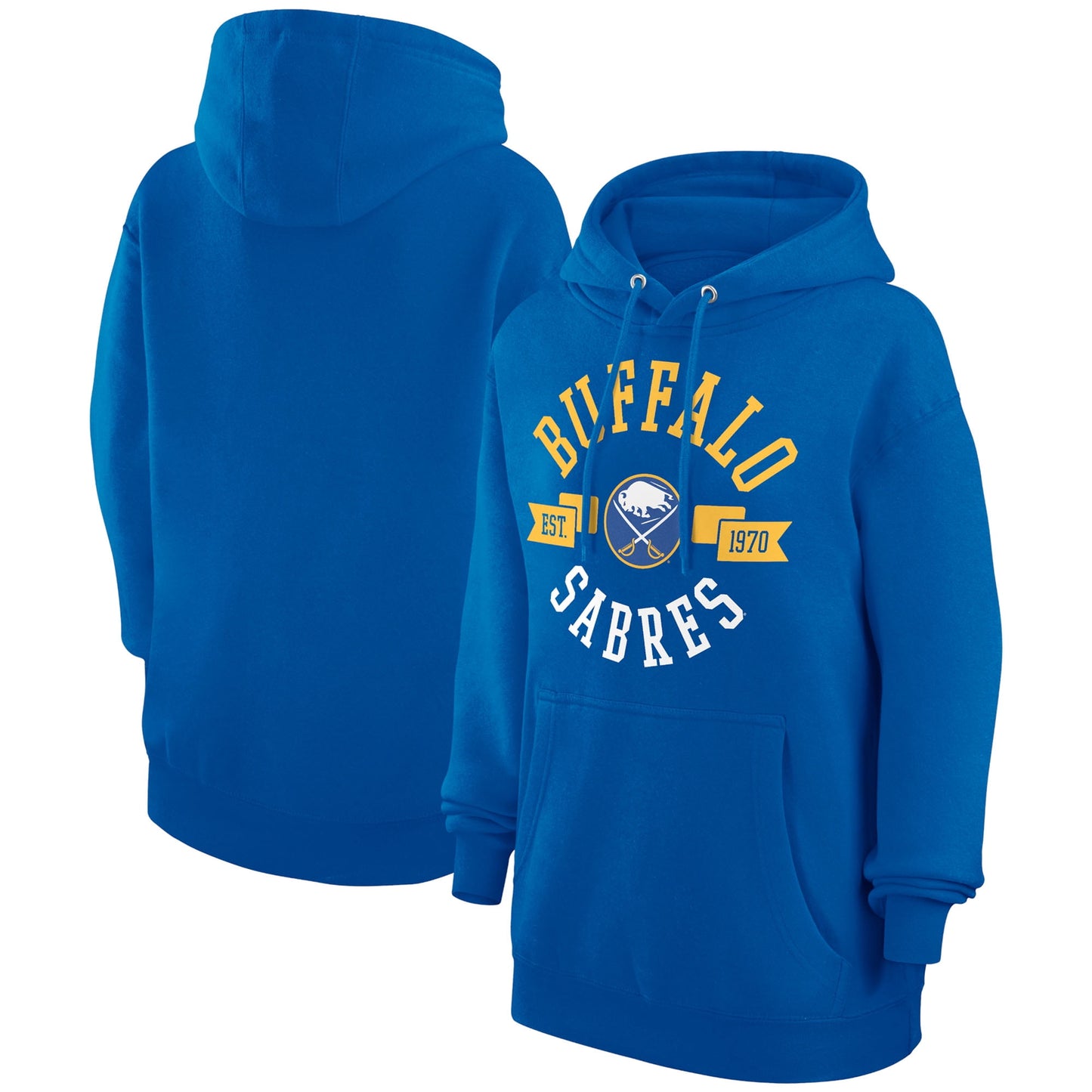 Women's G-III 4Her by Carl Banks Royal Buffalo Sabres City Graphic Fleece Pullover Hoodie