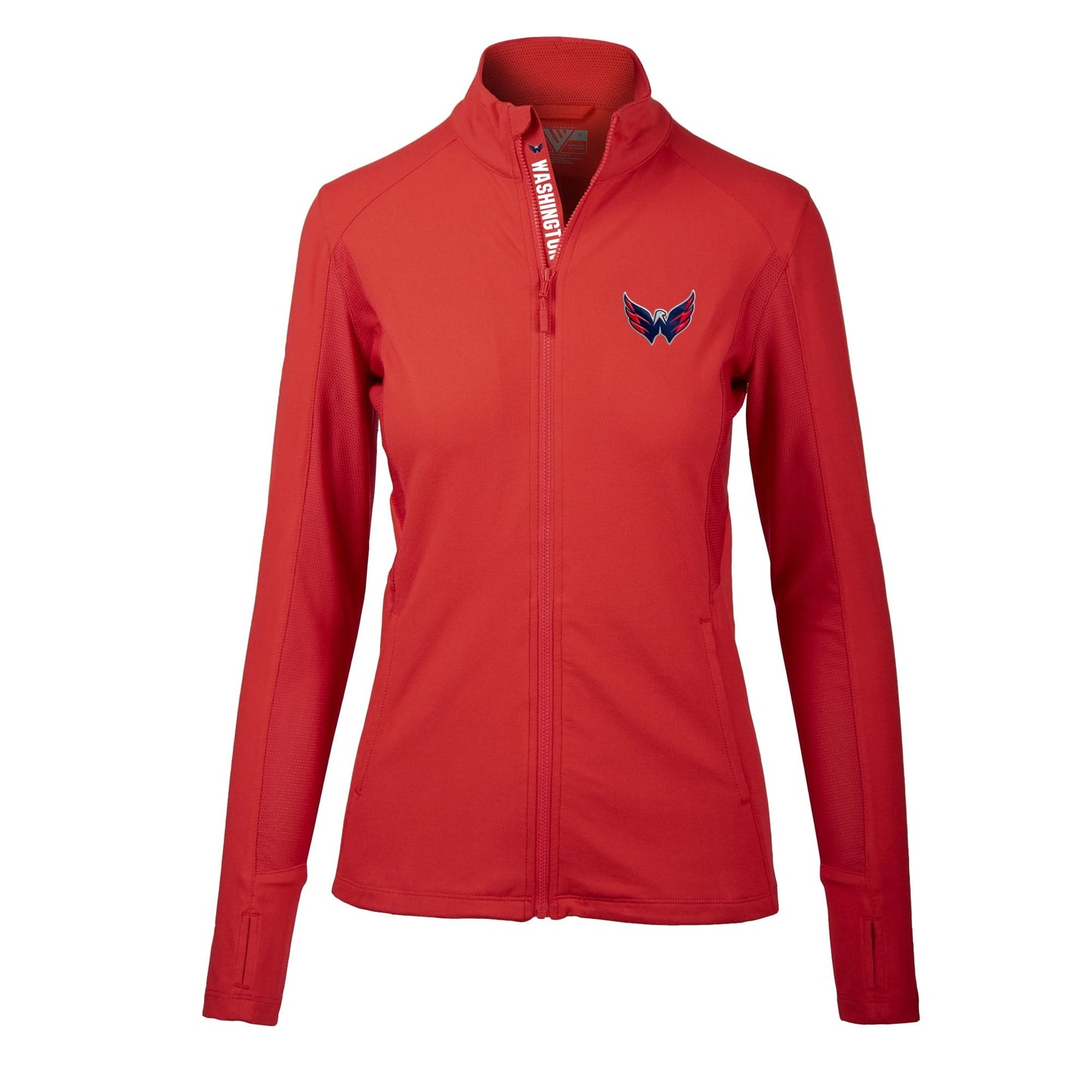 Women's Levelwear Red Washington Capitals Alyssa Icon Mantra Full-Zip Pullover Top