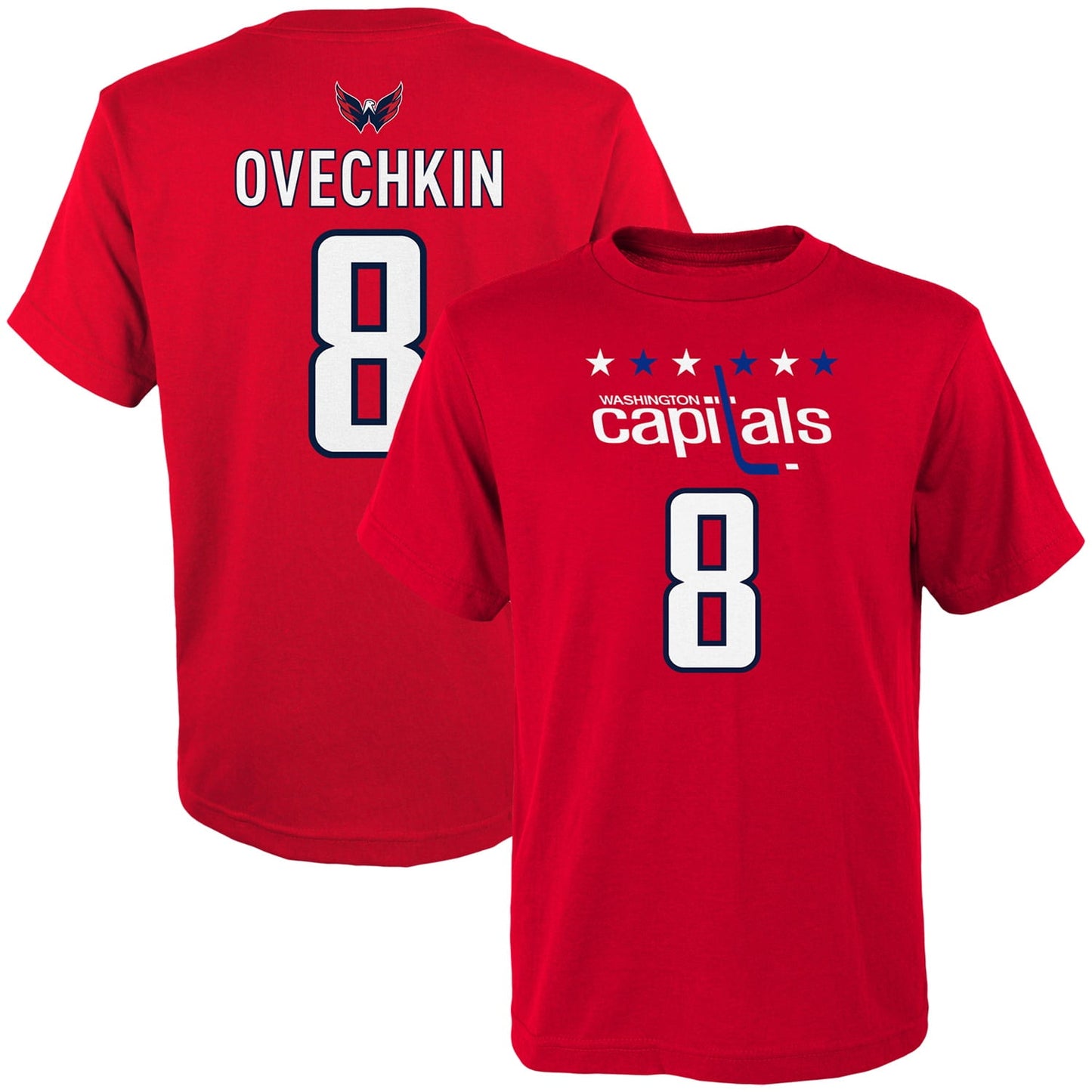 Youth Alexander Ovechkin Red Washington Capitals Name & Number T-Shirt