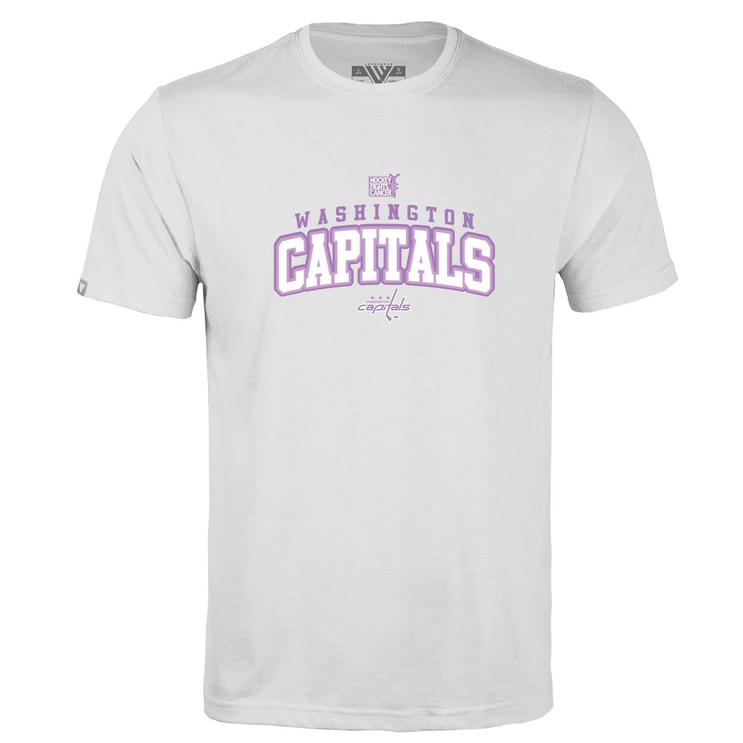 Youth Levelwear White Washington Capitals Hockey Fights Cancer Little Richmond T-Shirt