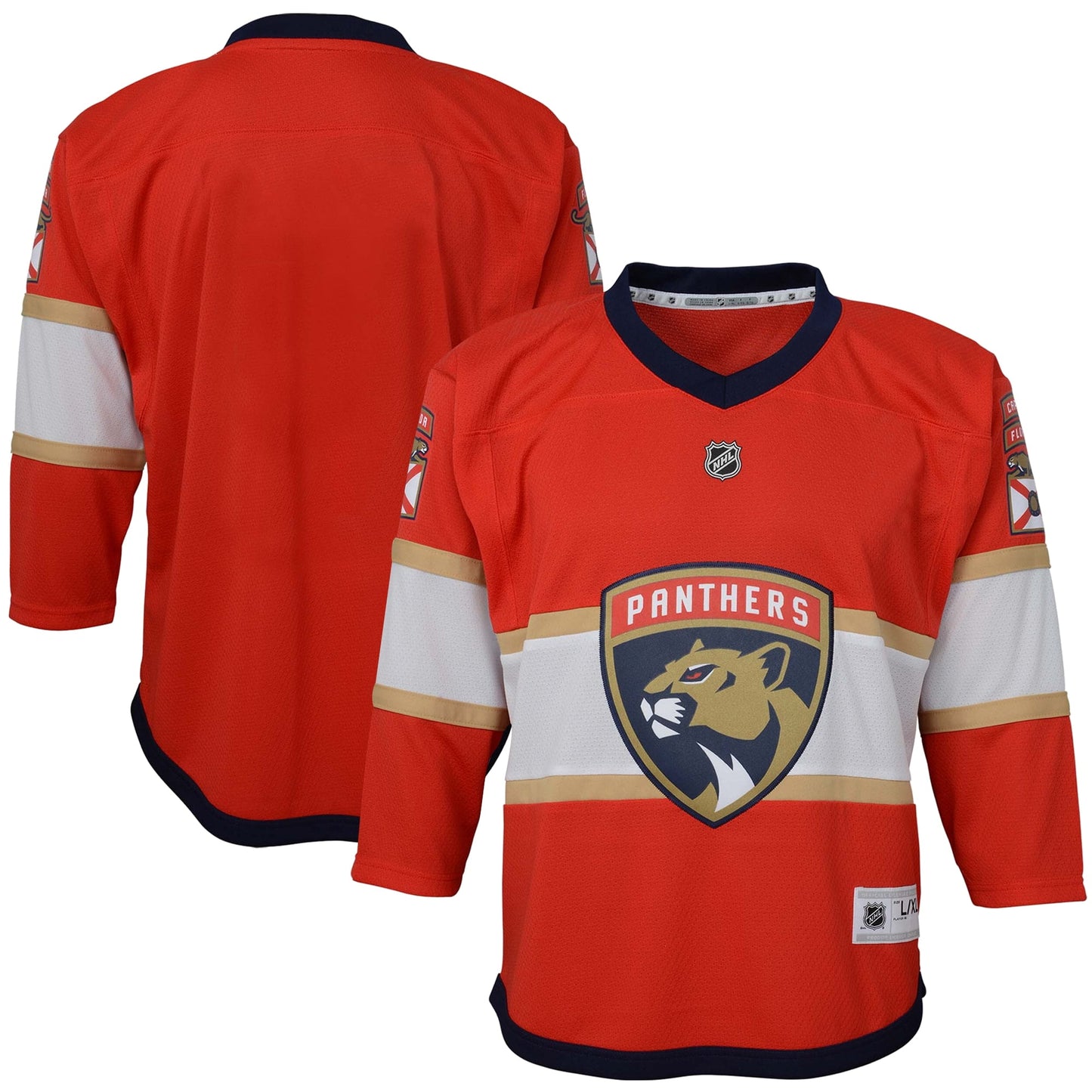 Youth Red Florida Panthers Home Replica Blank Jersey